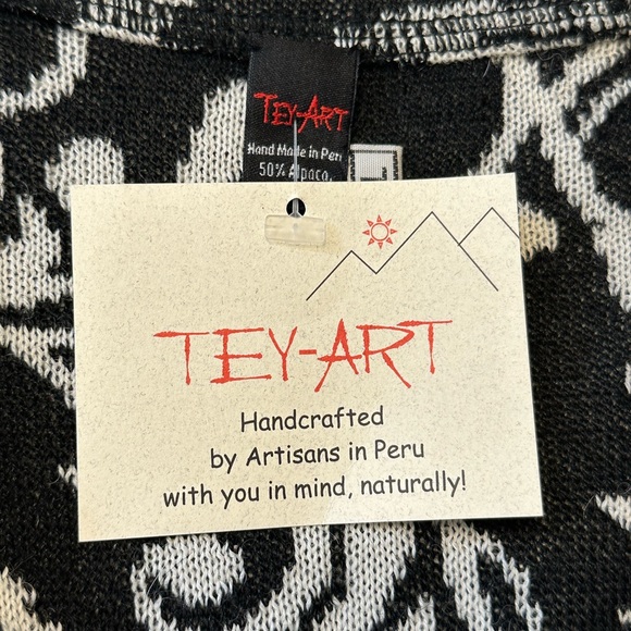 Tey-Art Cardigan Sweater Size Large Alpaca Wool 50% - Picture 9 of 11